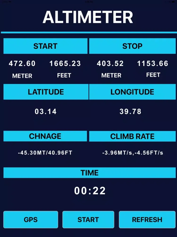 Tangkapan skrin Find Altitude Now iPad 