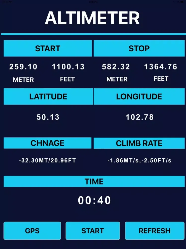 Tangkapan skrin Find Altitude Now iPad 