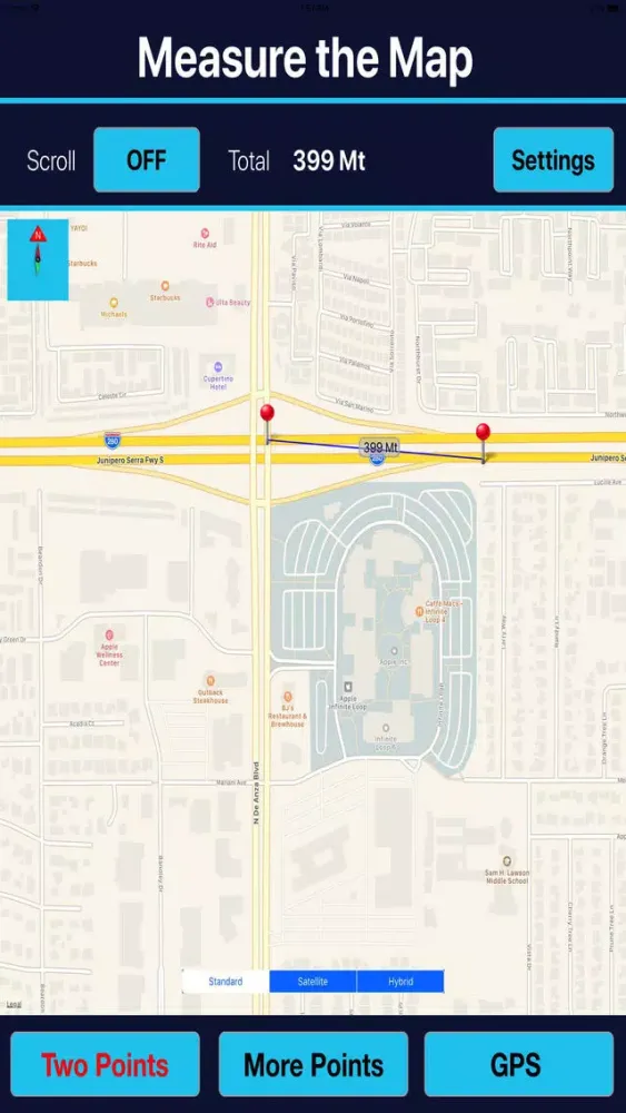 Measure Exact Distances on map 스크린샷