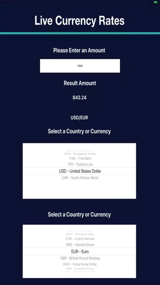 Live Exchange Rate Calculator Ekran Görüntüleri