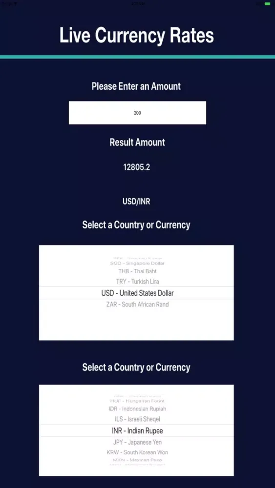 Live Exchange Rate Calculator Ekran Görüntüleri