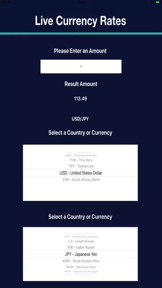 Live Exchange Rate Calculator Ekran Görüntüleri