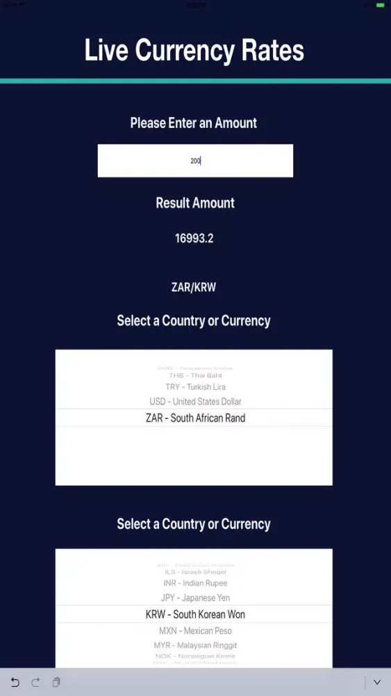 Live Exchange Rate Calculator Ekran Görüntüleri
