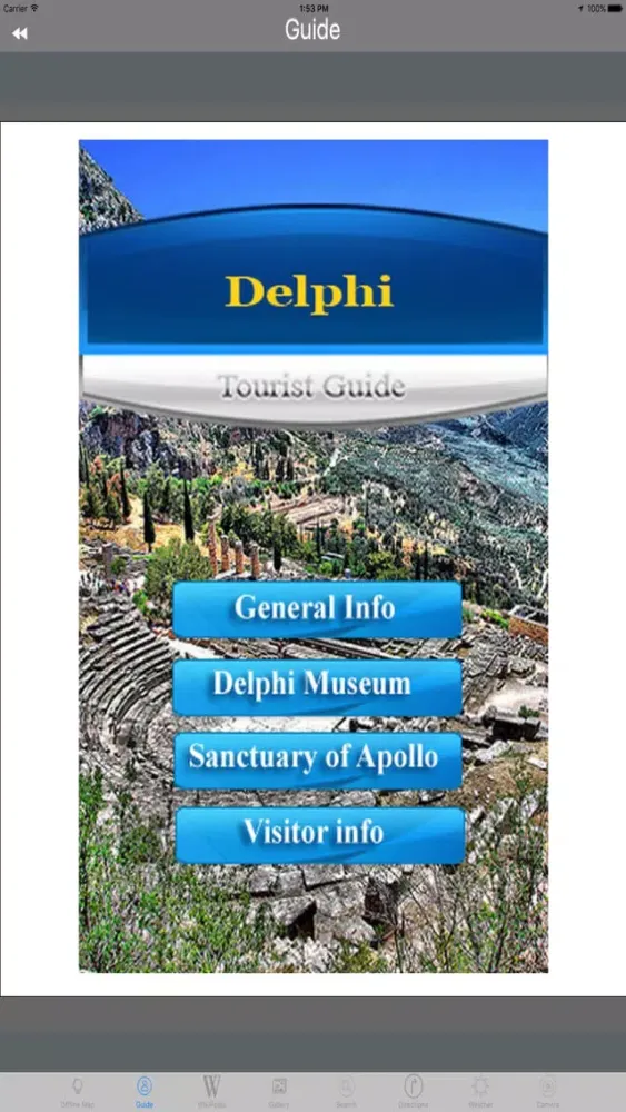 Delphi Archaeological Site Tourist Travel Guide Ekran Görüntüleri