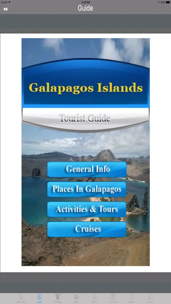 Tangkapan skrin Galapagos Islands Ecuador Tourist Travel Guide