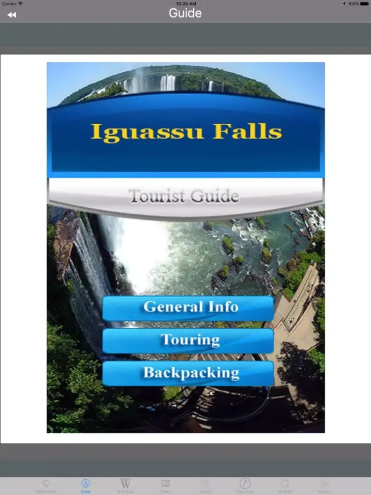 Iguazu Falls Argentina-Brazil Tourist Travel Guide iPad  スクリーンショット