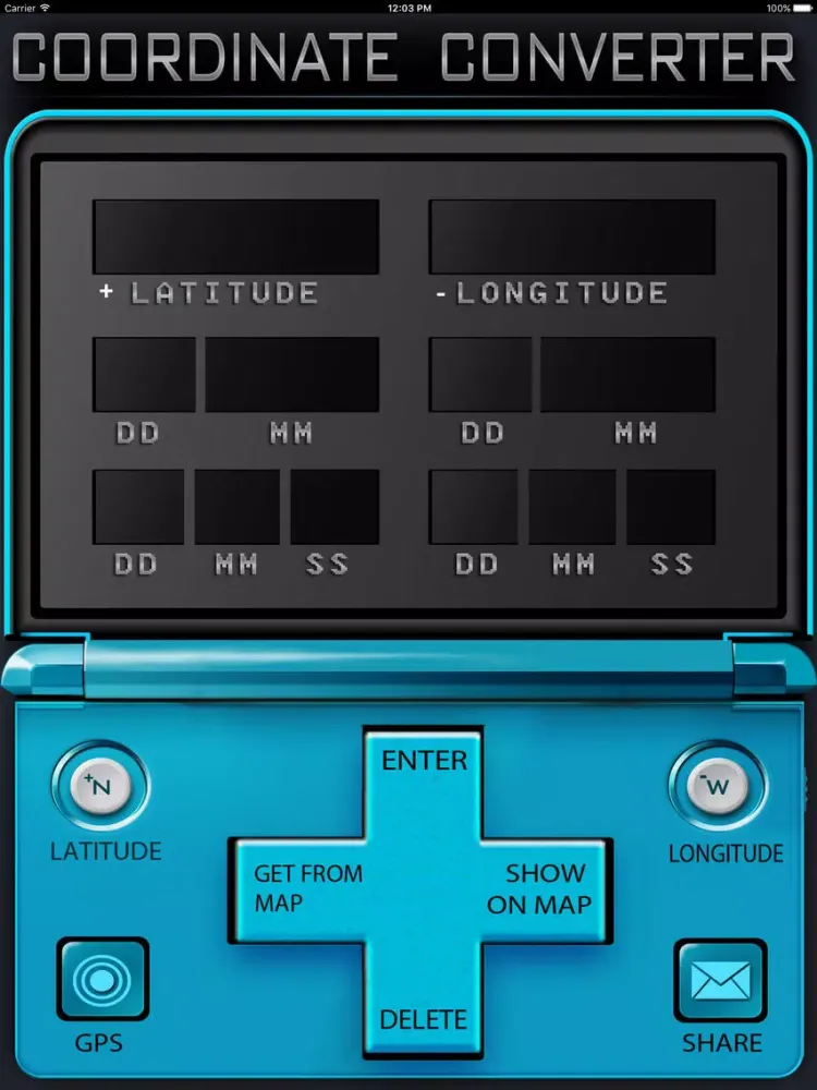 Tangkapan skrin Latitude and Longitude iPad 