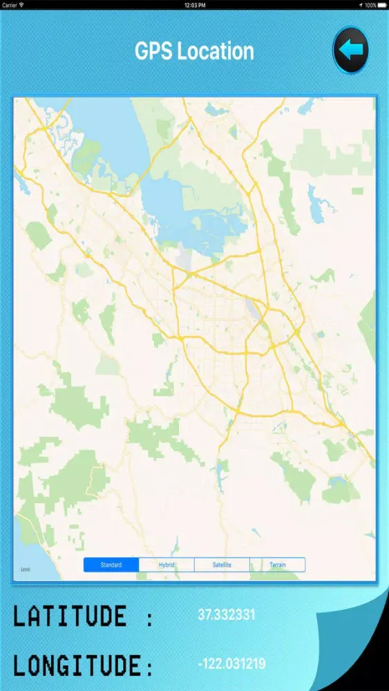 Tangkapan skrin Latitude and Longitude