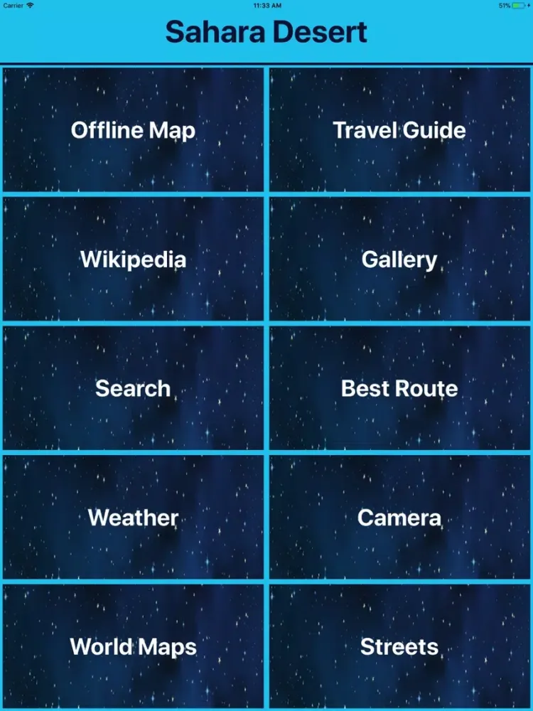 Sahara Desert Offline Map iPad 應用截圖
