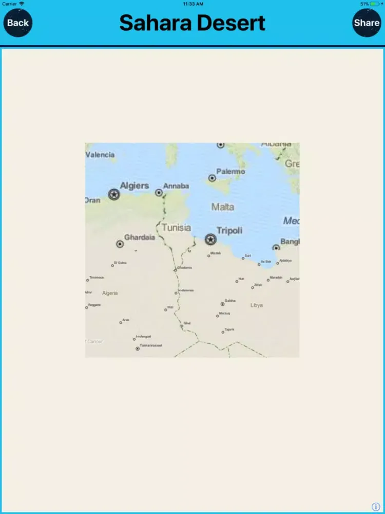 Sahara Desert Offline Map iPad 應用截圖