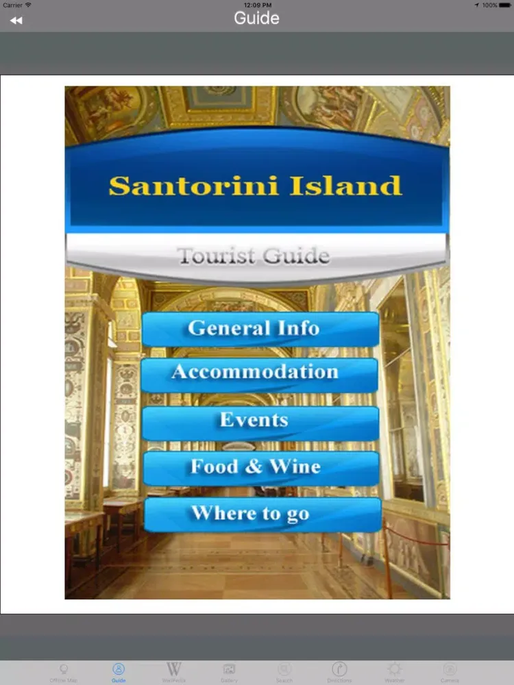 Santorini Islands Greece Tourist Travel Guide iPad  Screenshots
