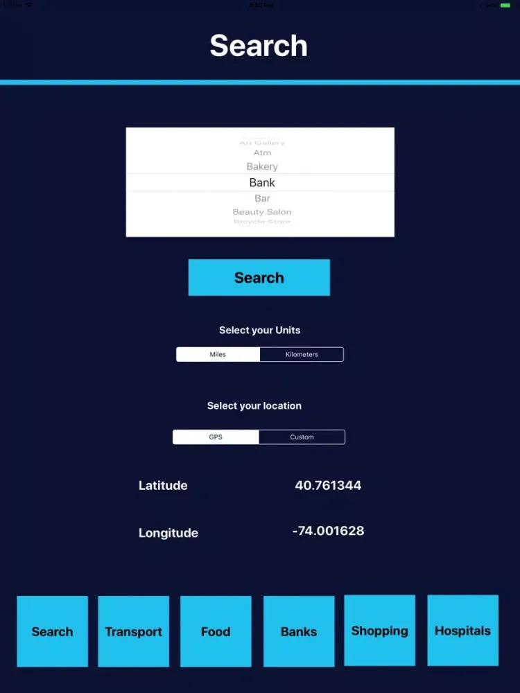 Search Navigate to best POI iPad  Screenshots