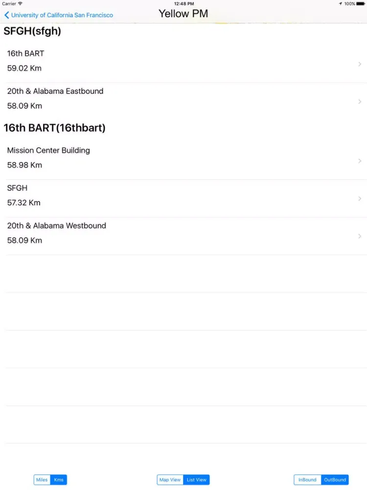 Скриншоты University of California San Francisco Transit iPad 