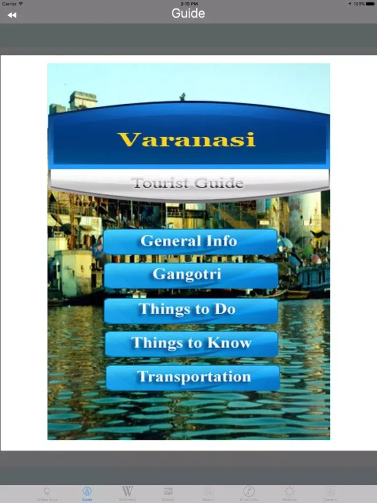 Varanasi and The Ganges River Tourist Guide iPad  Screenshots