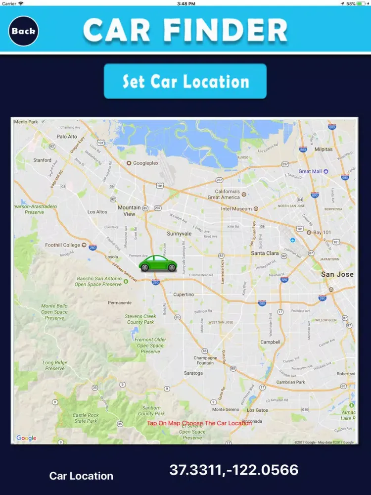 Trace my CAR iPad Screenshots