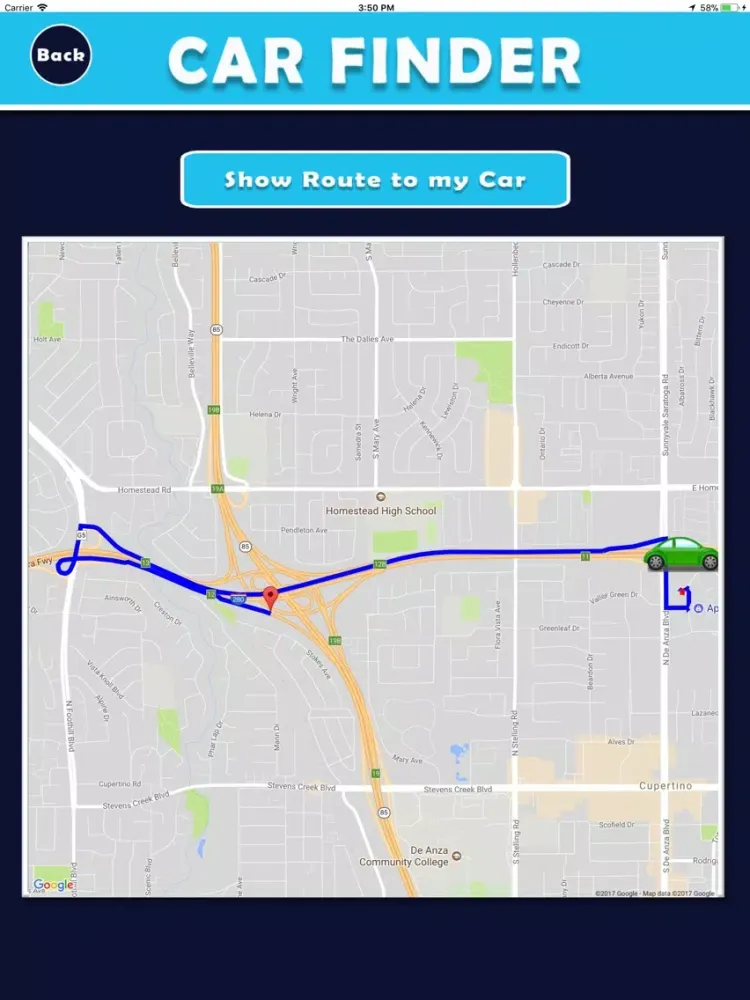 Trace my CAR iPad Screenshots