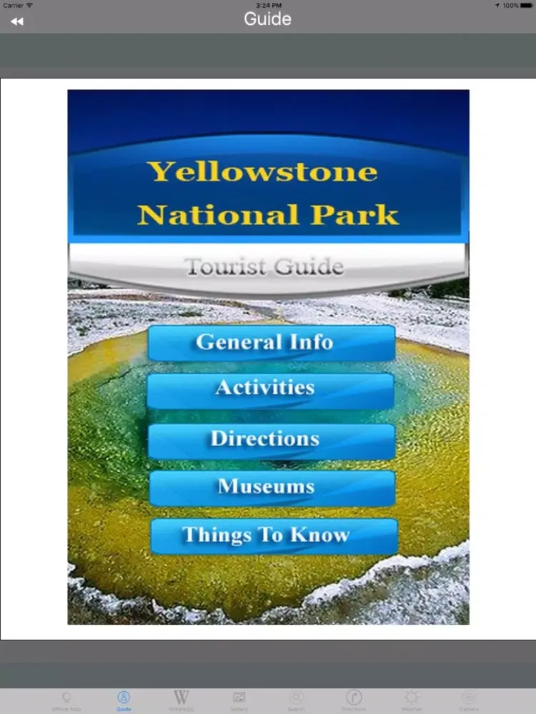 Yellowstone National Park USA Tourist Guide iPad  Screenshots
