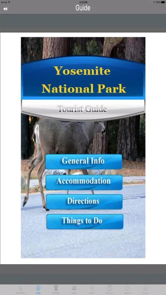 Yosemite National Park in California Travel Guide应用截图