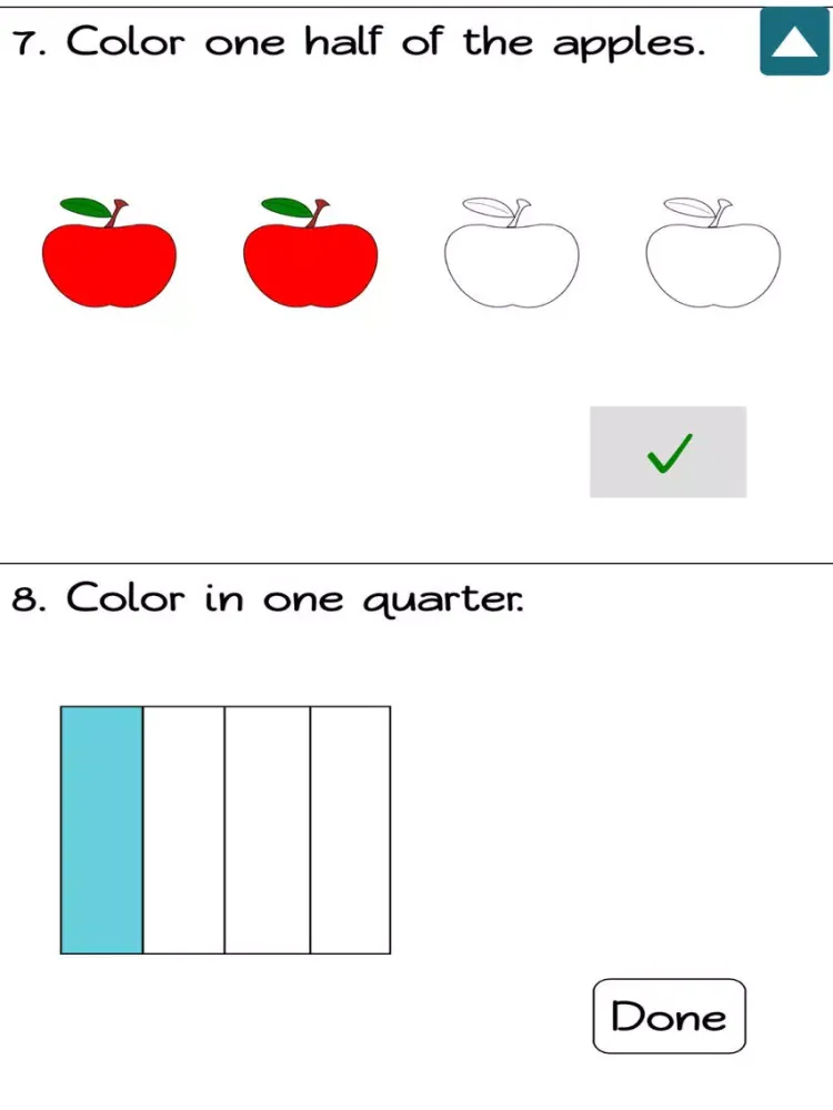 تصاویر Color Fractions - 1st Grade Common Core iPad 