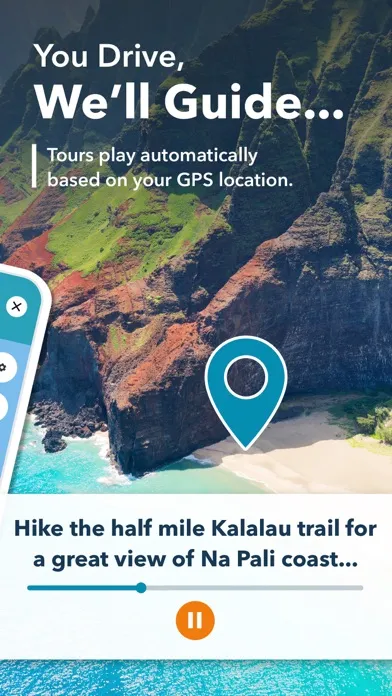 Capturas de tela do Shaka Kauai Audio Tour Guide