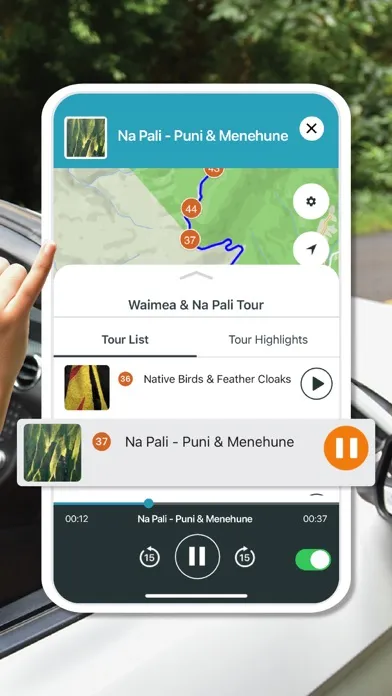 Capturas de tela do Shaka Kauai Audio Tour Guide