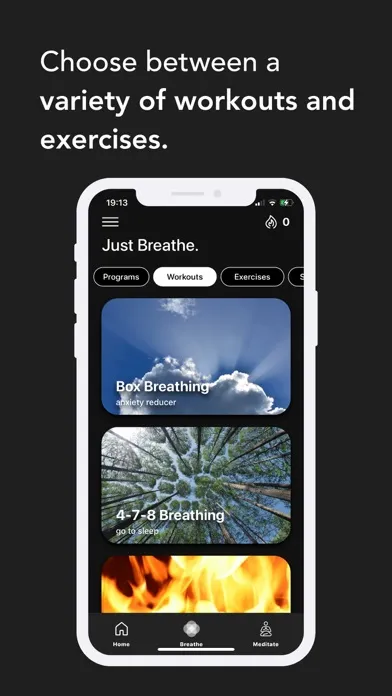 Capturas de pantalla de Just Breathe.