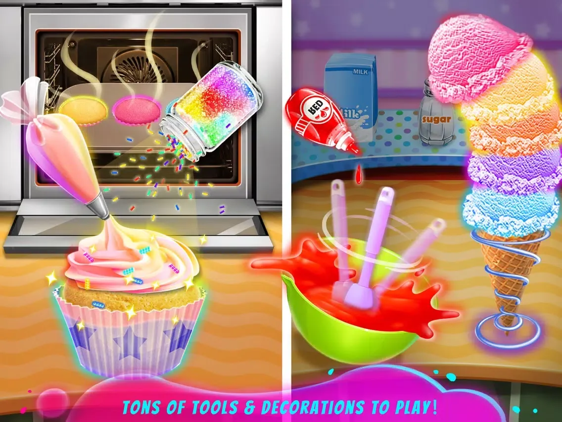 Скриншоты Rainbow Glitter Desserts Maker iPad 