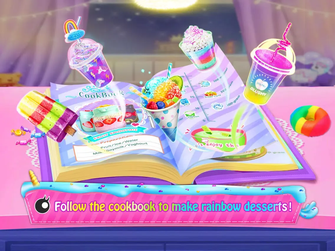 Rainbow Unicorn Cook Book iPad 应用截图