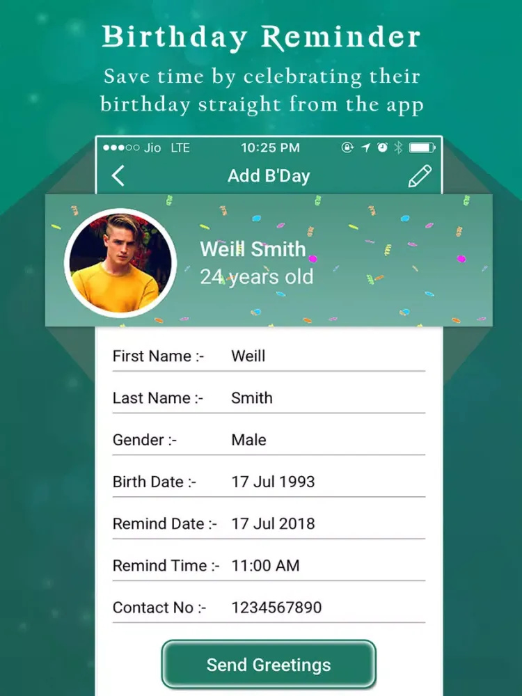 Скриншоты B'day Reminder iPad 