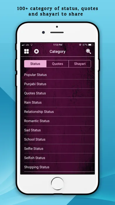 Captures d'écran de Whats Status Quotes & Shayari