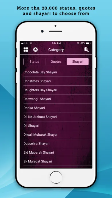 Captures d'écran de Whats Status Quotes & Shayari