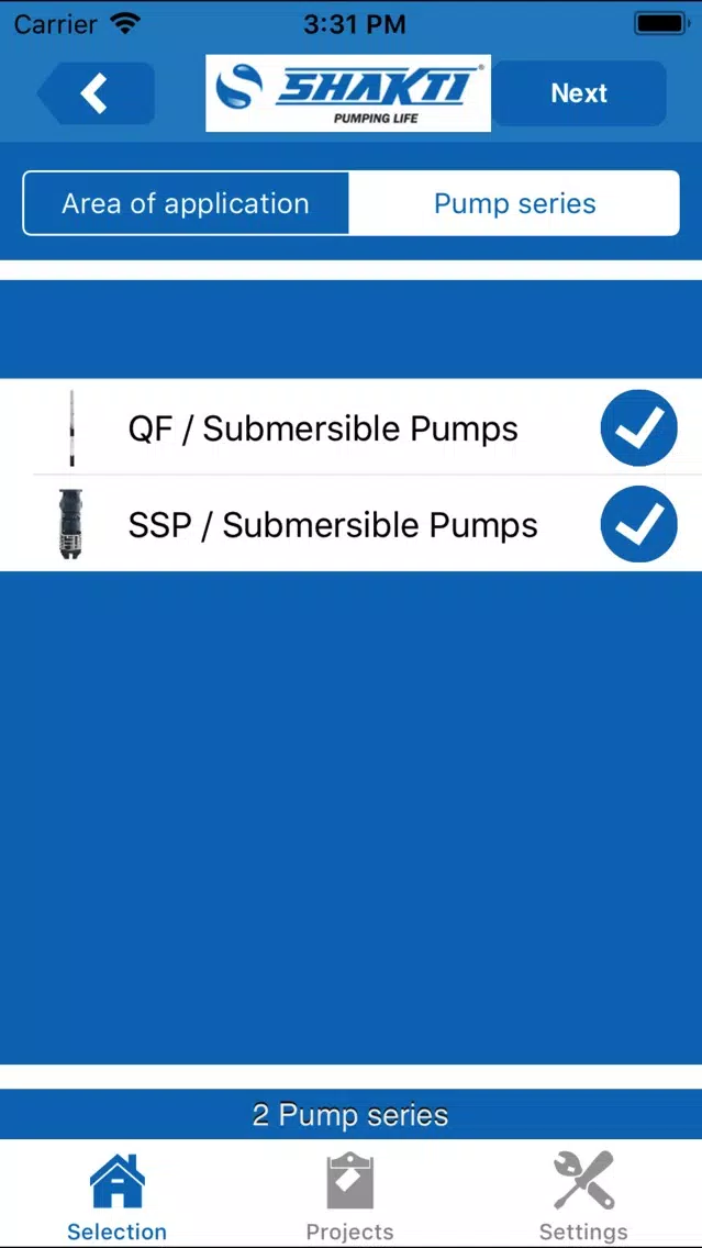 Shakti Pump Selector应用截图