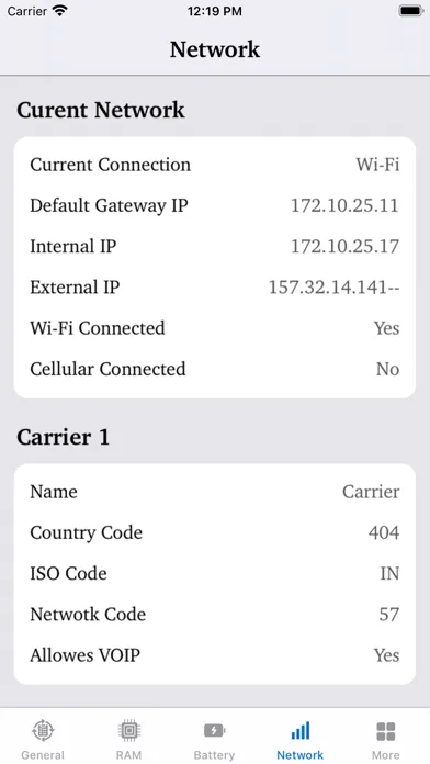 Captures d'écran de System Info - Monitor RAM & OS