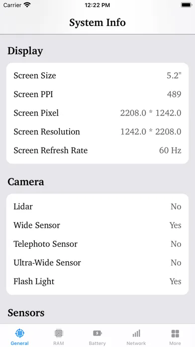 Captures d'écran de System Info - Monitor RAM & OS