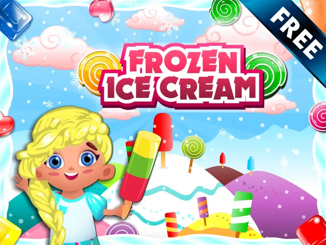 Tangkapan skrin Frozen Ice-cream Puzzle - match-3 candy game for soda mania'cs gratis iPad 