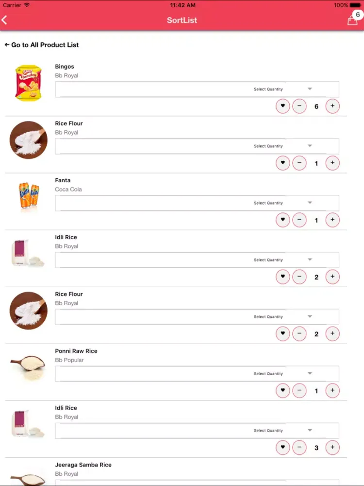 Tangkapan layar Grocery Mart iPad 