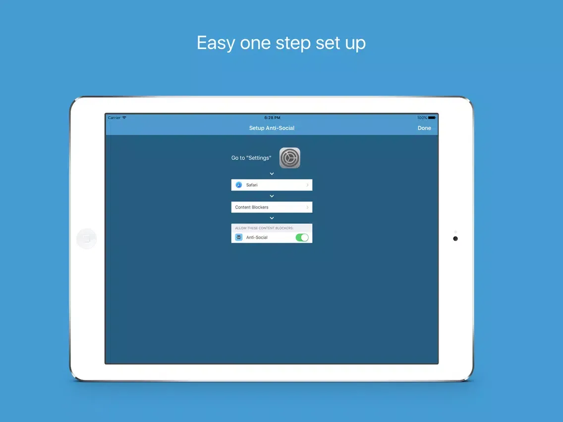 Anti-Social - Block social media content from websites iPad Screenshots
