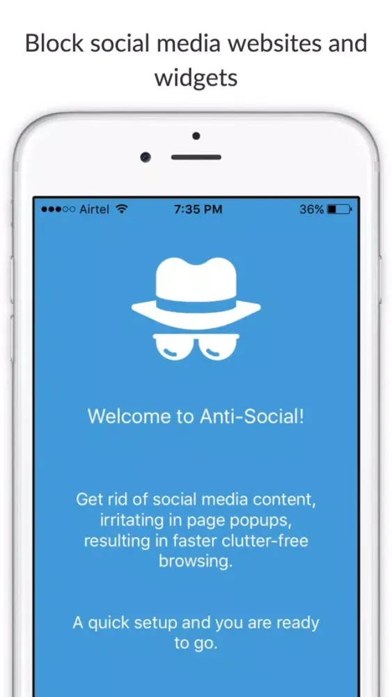 Anti-Social - Block social media content from websites Screenshots
