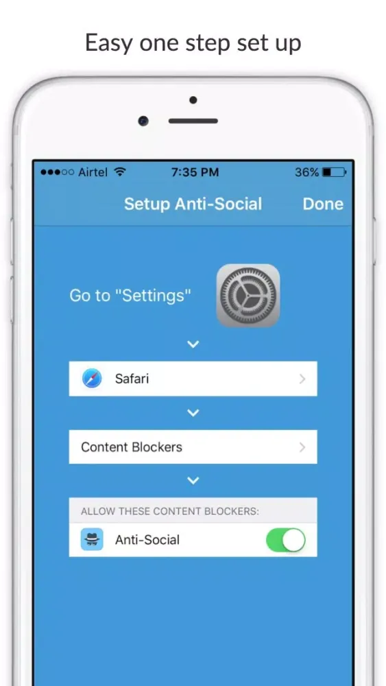 Anti-Social - Block social media content from websites Screenshots