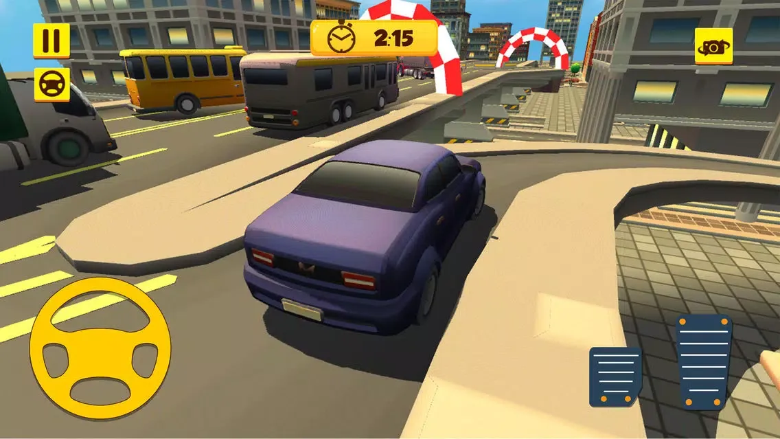 Capturas de tela do Car Driving Hurdles Smash