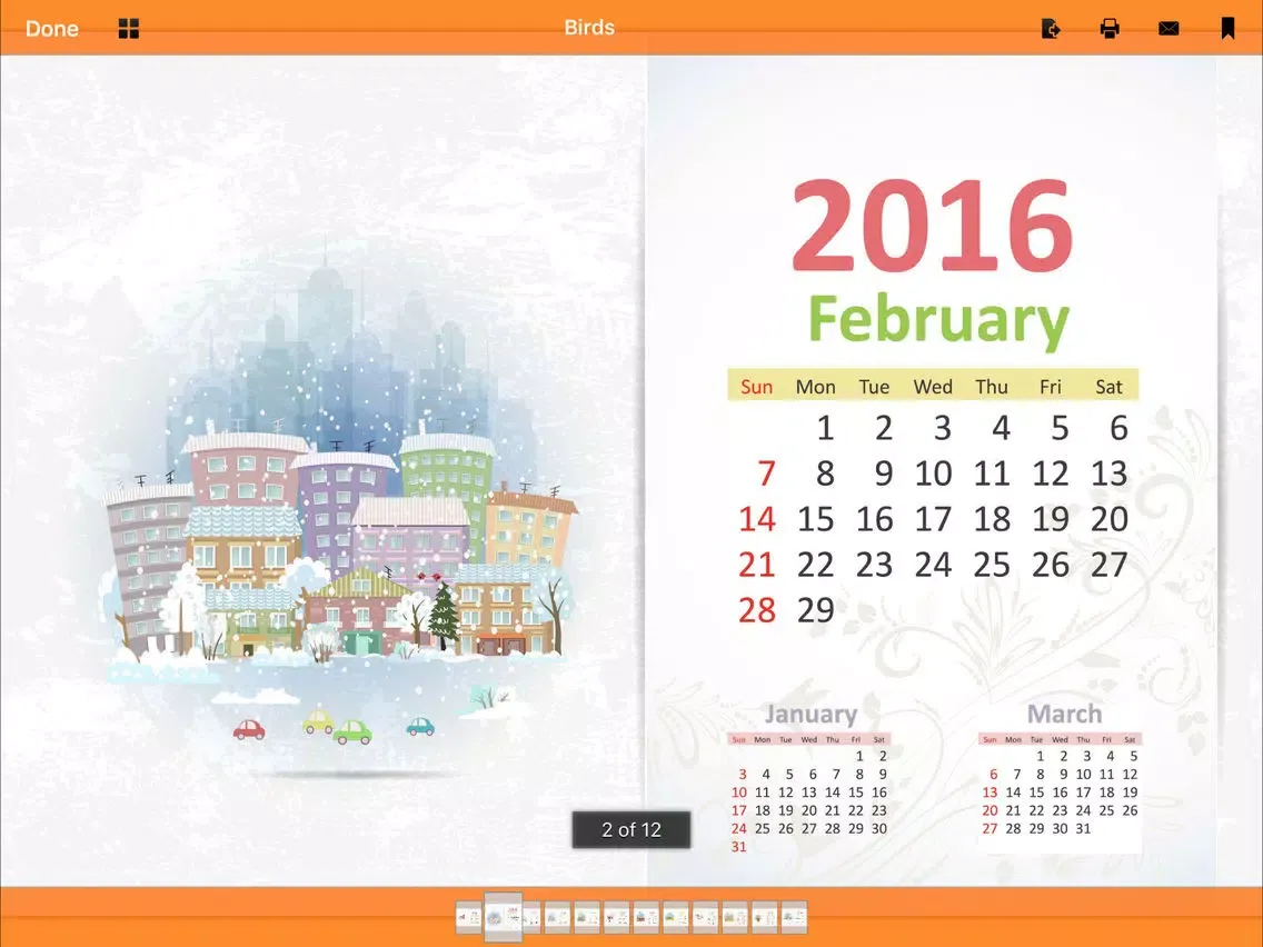 Скриншоты Printable 2016 Calendars - Year Of The Monkey iPad 