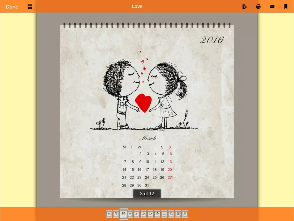 Скриншоты Printable 2016 Calendars - Year Of The Monkey iPad 