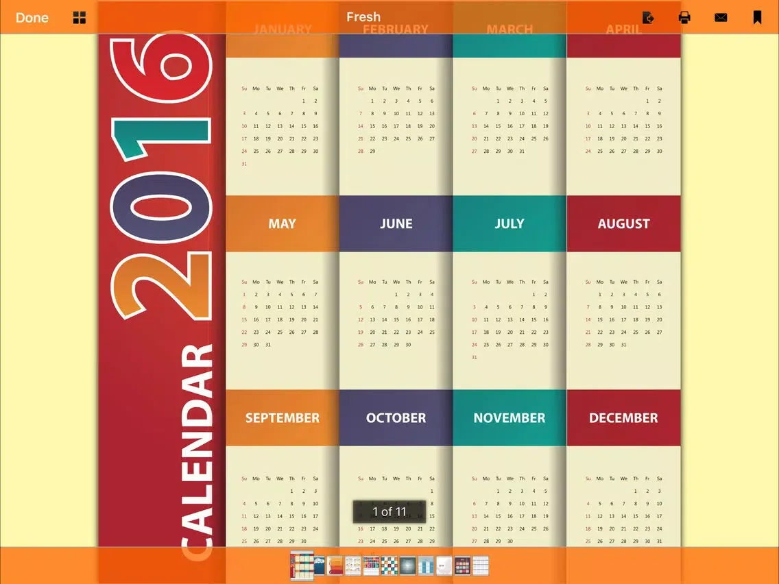 Скриншоты Printable 2016 Calendars - Year Of The Monkey iPad 