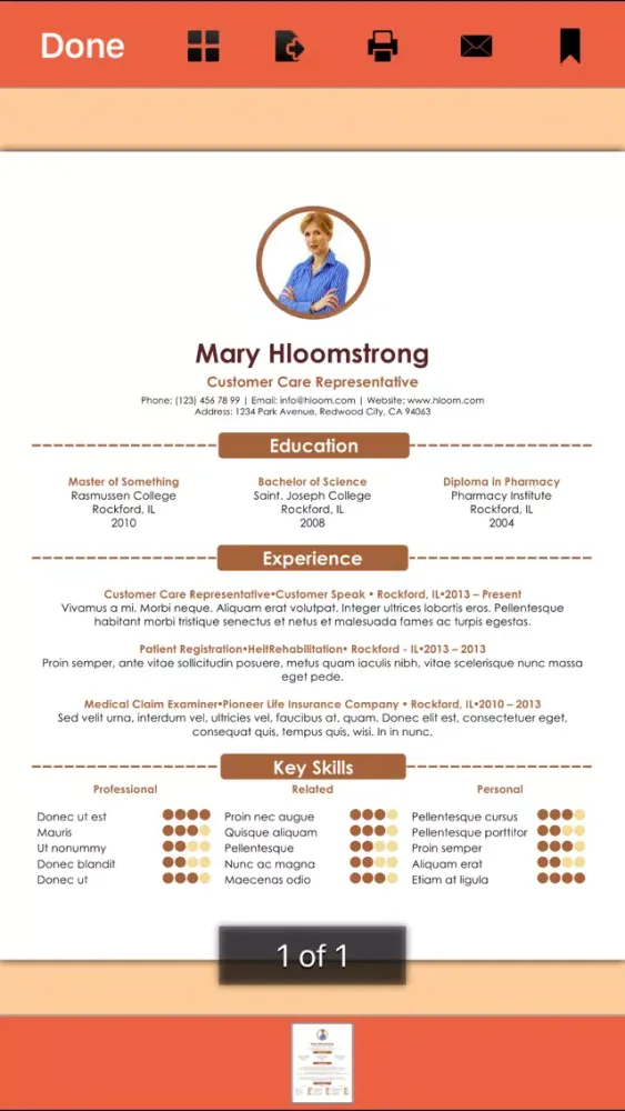 Ảnh chụp màn hình của 333 Resume Templates