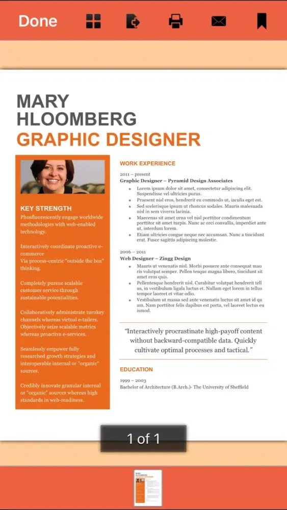 Ảnh chụp màn hình của 333 Resume Templates