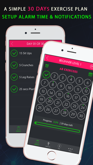 Capturas de tela do 30 Day Push Up Fitness Challenges ~ Daily Workout