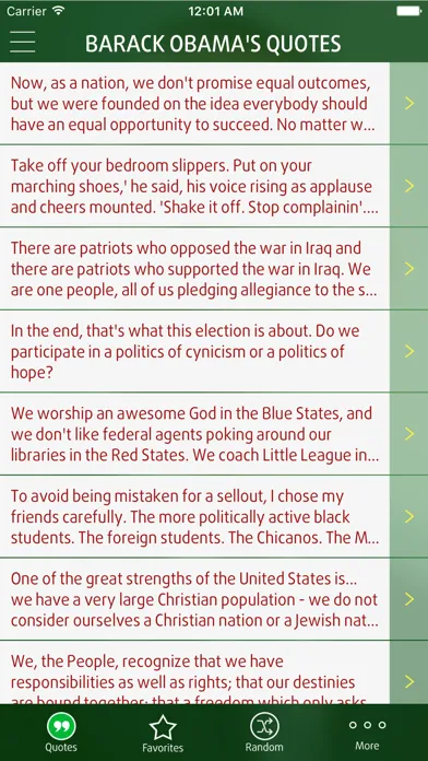 Capturas de pantalla de Quotes from Barack Obama