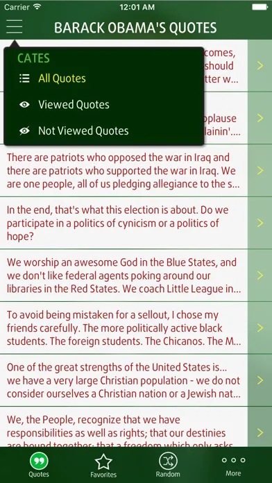 Capturas de pantalla de Quotes from Barack Obama
