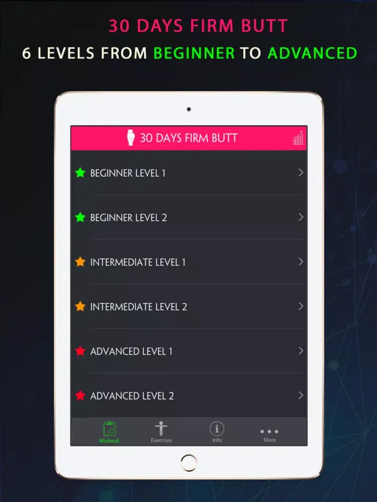 Capturas de tela do 30 Day Firm Butt Fitness Challenges Pro iPad 