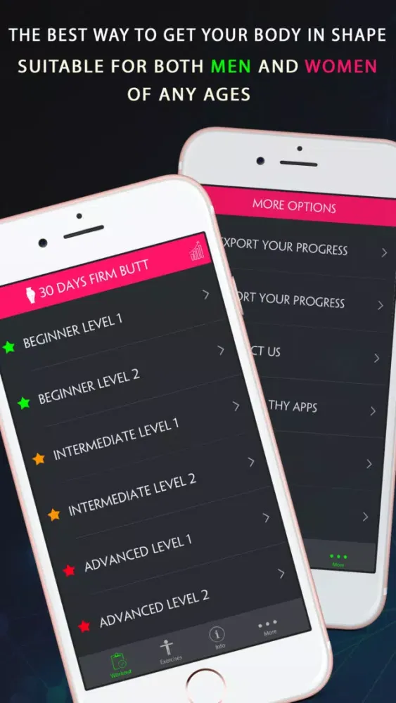 Capturas de tela do 30 Day Firm Butt Fitness Challenges Pro